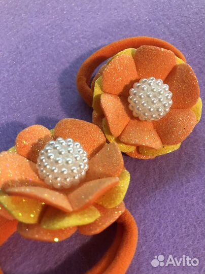 Резиночки для волос.Ручная работа