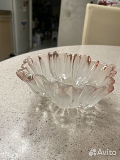 Ваза, салатник цветное стекло