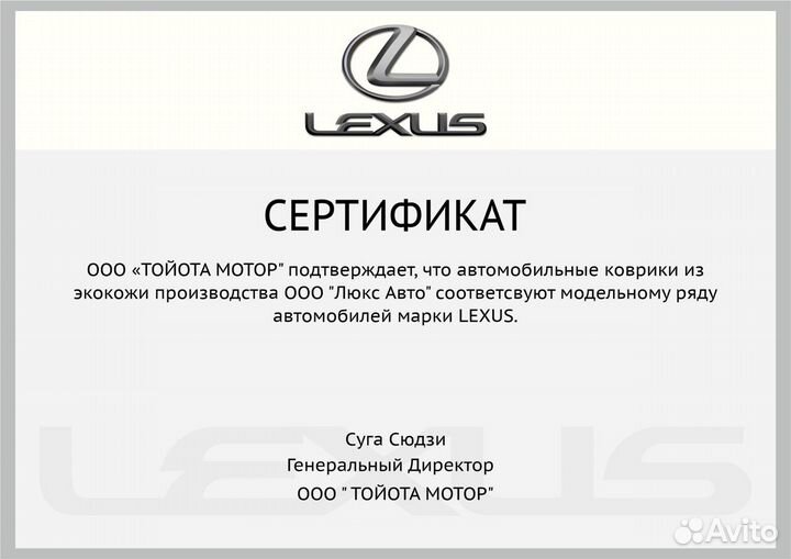3D Коврики Lexus RX из Экокожи