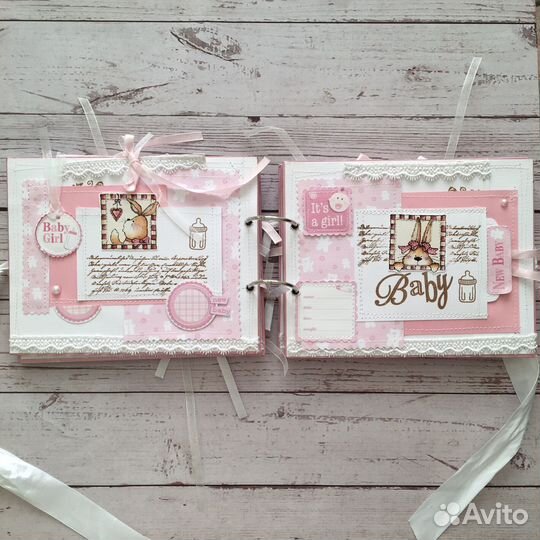 Альбом для фотографий на рождение девочки