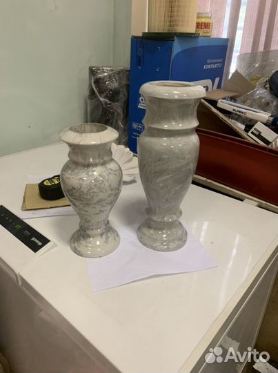 Литьевые вазы из полимер гранита