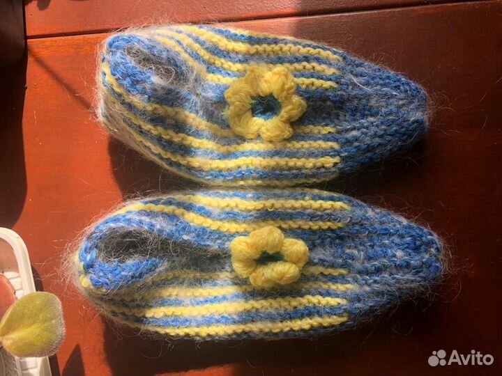 Вязаные Носки Следки из натуральной овечей шерсти