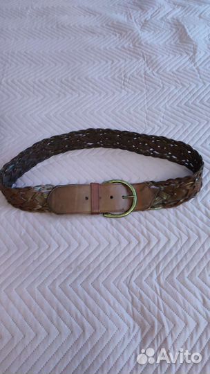 Ремень женский кожаный коричневый
