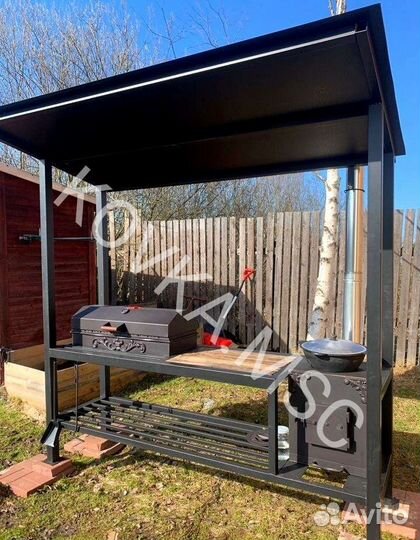 Мангал с крышей