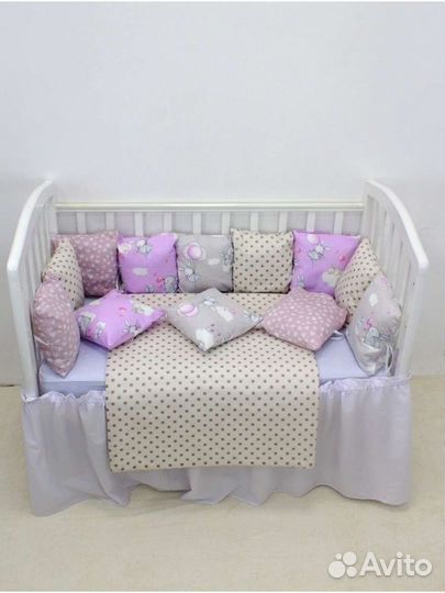 Новые готовые комплекты в кроватку бортики + одеяо