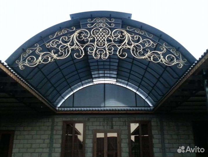 Козырьки навесы кованые