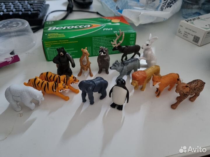Игрушки из киндера звери натюнс