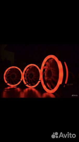 Вентилятор для пк LED, 120мм, красный,синий,белый