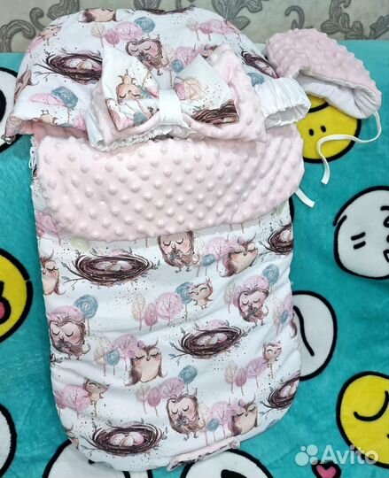 Конверт на выписку для девочки осень зима