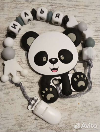 Именной держатель грызунок для соски