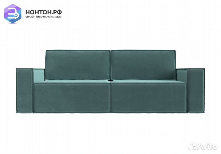 Диван еврокнижка Куба велюр бирюзовый