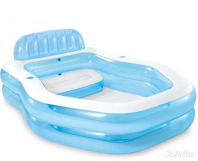 Детский надувной бассейн intex 229*191*135см,Новый