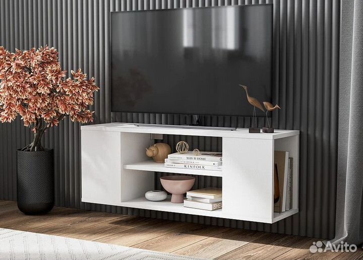 Подвесная тумба тв Лайт тв001, белый