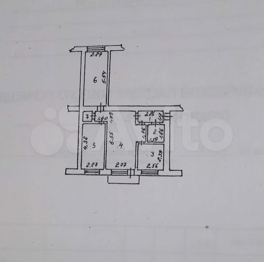 3-к. квартира, 56 м², 3/5 эт.