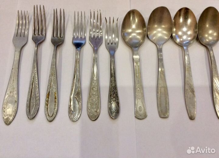 Вилки, ложки СССР, винтаж, коллекционирование