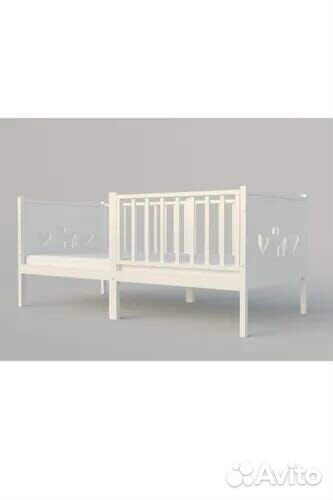 Кроватка высокий борт детская из натурального дере