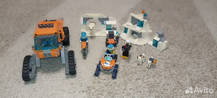 Lego арктика, арктические исследователи собранный