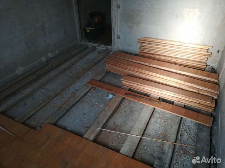 Ремонт полов. Сухая стяжка пола. Укладка ламината