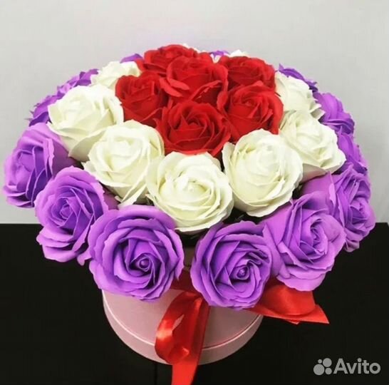 Букеты из мыльных роз
