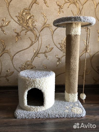 Домик для кошки с когтеточкой новый