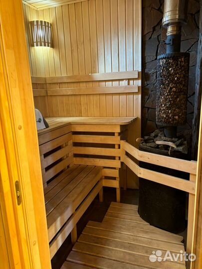 Русская баня на дровах с купелью и мангалом