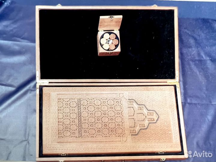 Деревянные нарды ручной работы с футляром