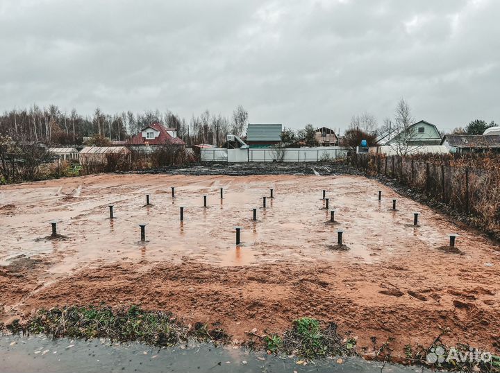 Винтовая свая 108, установка винтовых свай
