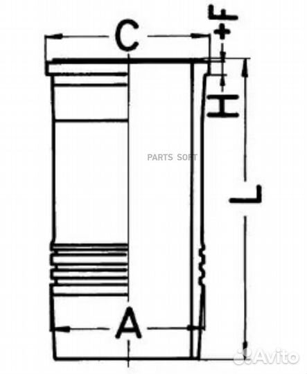 Kolbenschmidt 89912110 89 912 110 гильза R6 d123 \