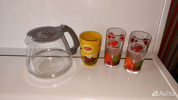 Чайник заварочный, бокалы Любимый сад, Билла