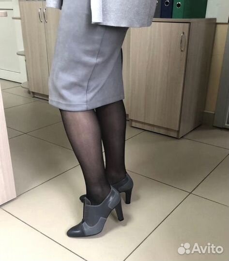 Ботильоны кожаные осенние. Испания