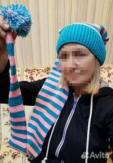 Шапкошарф новый