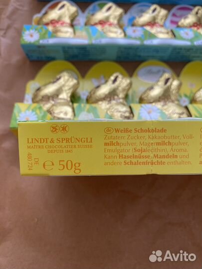 Шоколадный кролик/ зайчик Lindt 50 гр