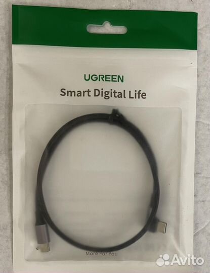 Кабель Ugreen US255 Type-C-Type-C (угол 90) 0.5м