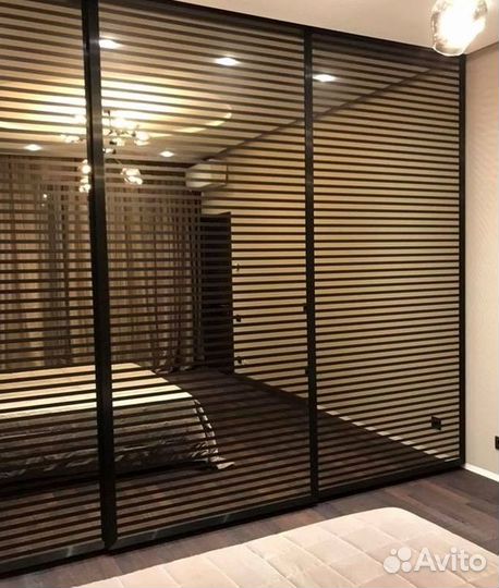 Гардеробная на заказ двери купе