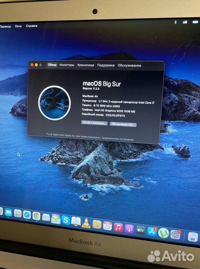 Apple MacBook Air 13, 2013, i7, 8Gb