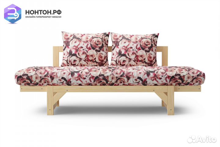 Диван кушетка Амбер розовый с узором