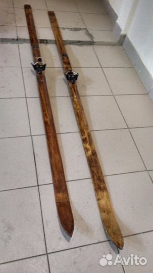Лыжи деревянные
