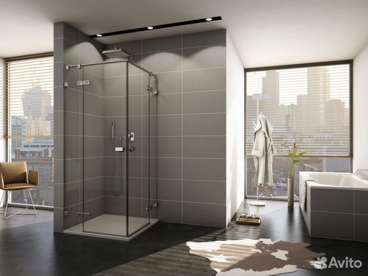 Ограждения для душа с матовым стеклом