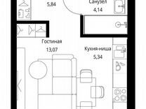 Квартира-студия, 28,4 м², 10/39 эт.