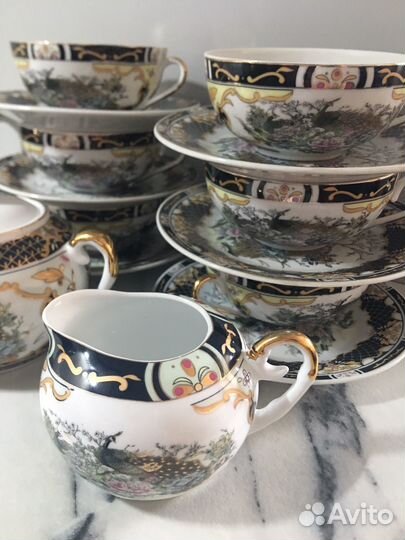 Чайный сервис с павлинами