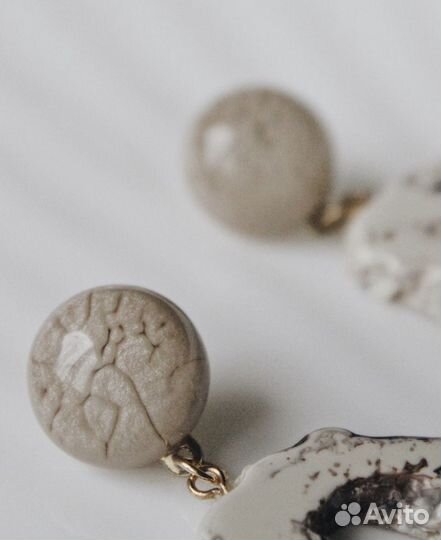 Сepьгu «Песочная абстракция«