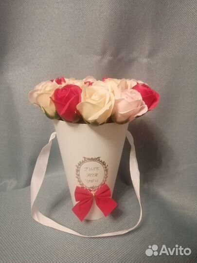 Букет из мыльных роз