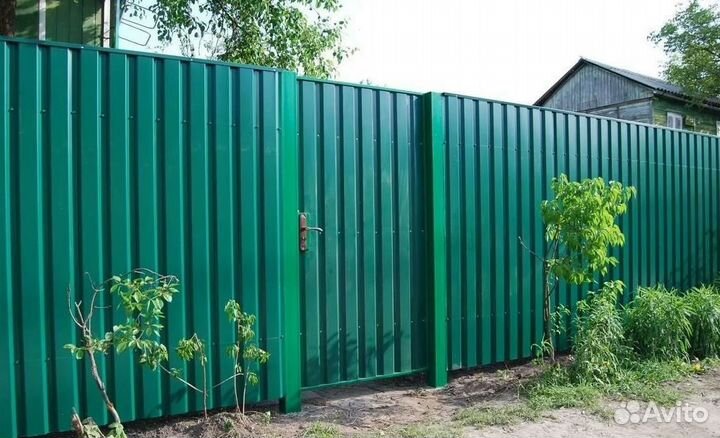 Забор металлический за 1 день под ключ