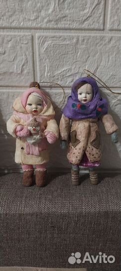 Елочные игрушки из ваты