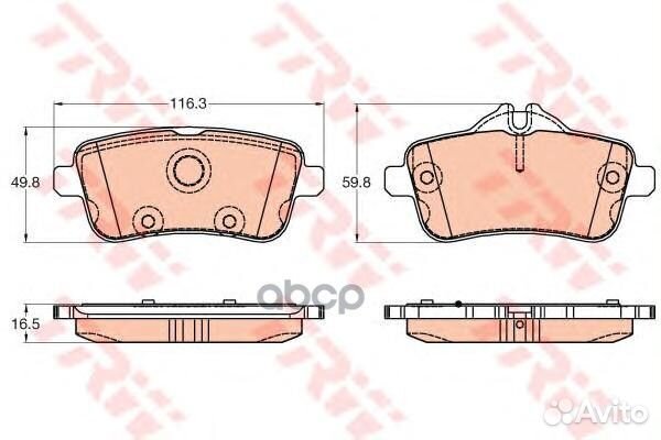 Колодки тормозные дисковые MB: GL-class (X166)