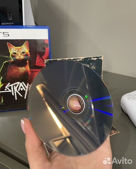 Диск игра Stray на PS5 с открытками