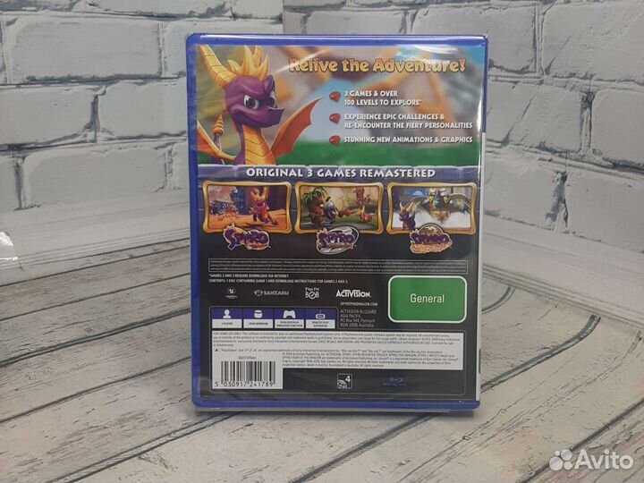 Spyro reignited trilogy (PS4, Новый)