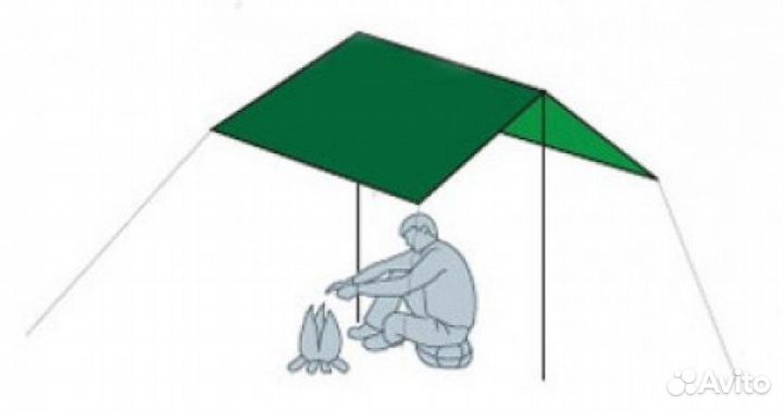 Тент походный от дождя 2*3 м