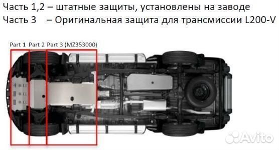 Защита трансмиссии Mitsubishi 15- MZ353000