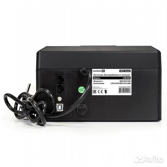 Ибп ExeGate NEO SMART LHB-850.LCD.AVR.8SH.CH.RJ.US